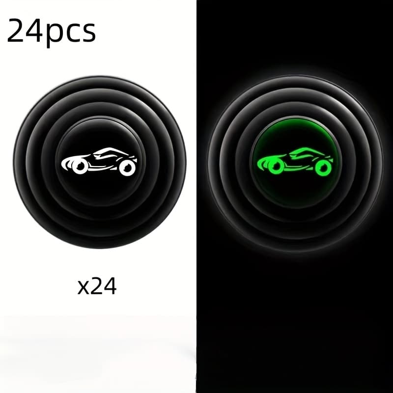 TEMU 24 Automotive Shock-absorbing Pads Made Of Luminous Silicone, Designed For Door Protection And Impact Absorption, Ideal For Automotive Doors