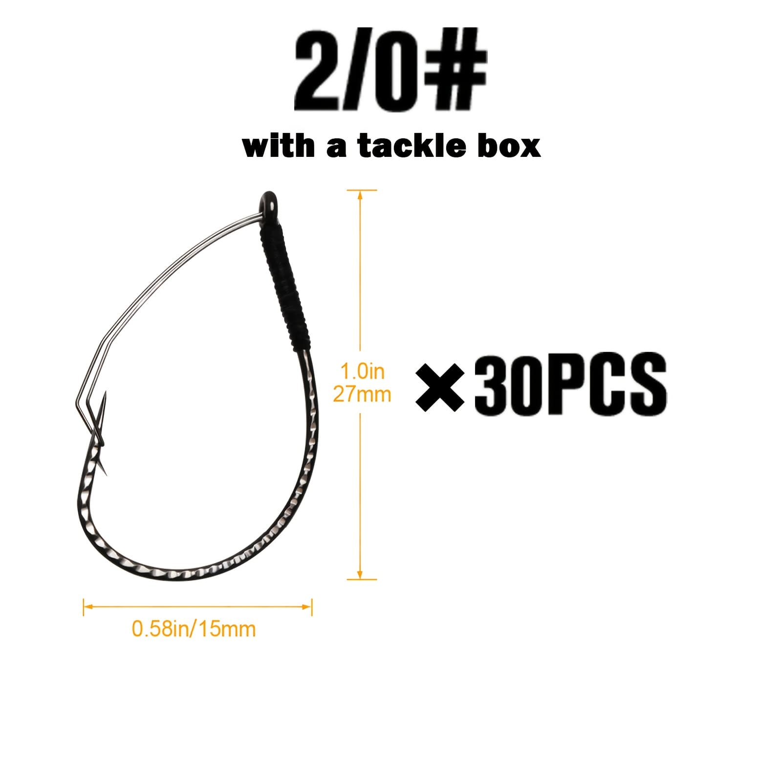 TEMU 30pcs Of Weedless Wacky Rig Hooks Designed For Worm Fishing, Suitable For Fishing In Sizes 1#, 1/0, And 2/0, Compatible With Ne-ko And No Sinker Rigs, Featuring A Wide For Soft Worm Baits