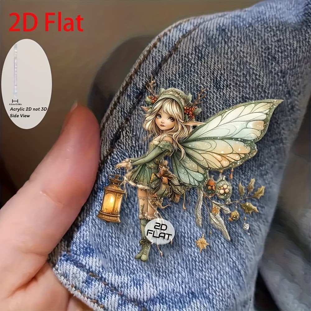 TEMU 2d Flat 1pc Creative Brooch, Fairy Lantern Christmas Brooch, Suitable For Men And Women's Suit Brooch, Sweater Scarf Coat Additions