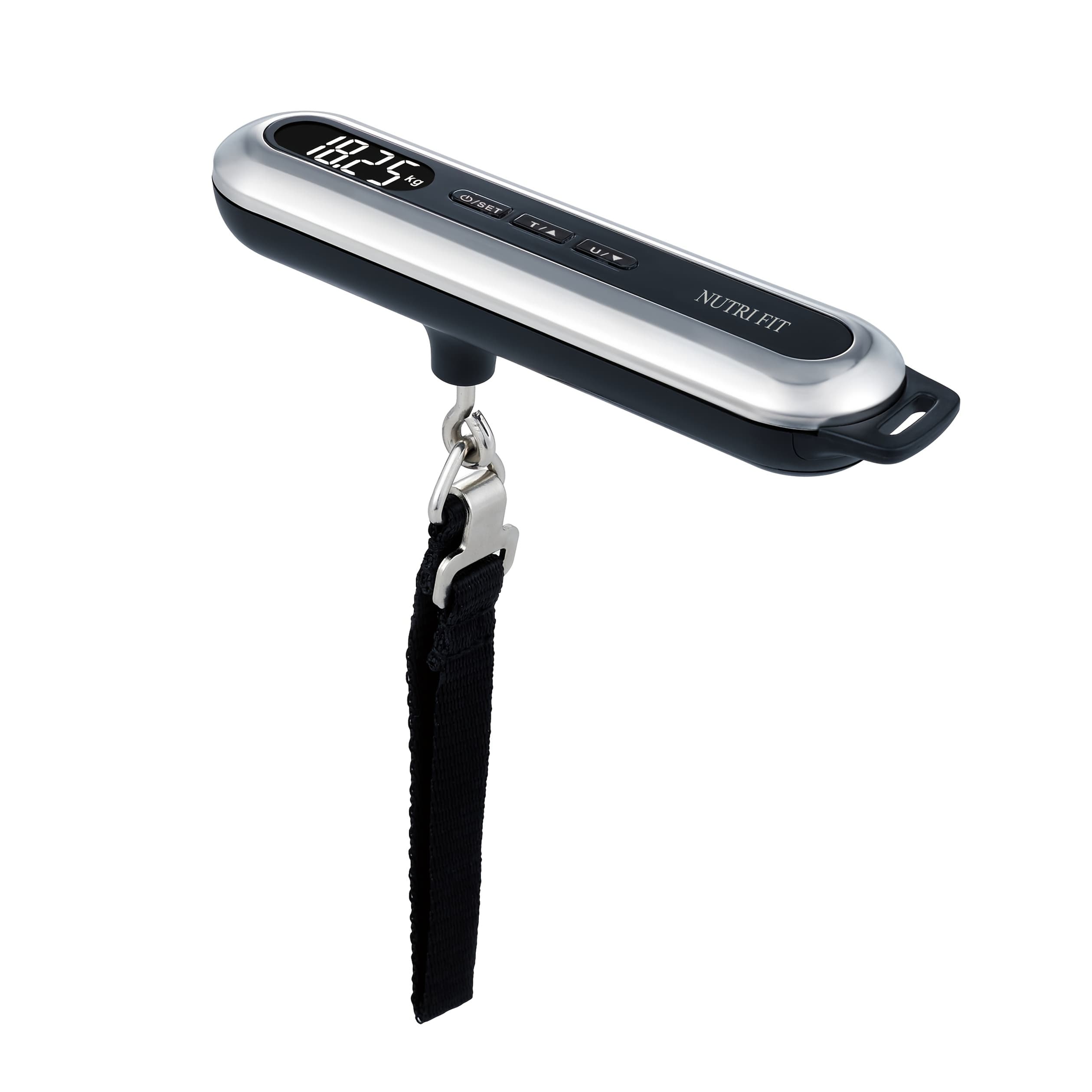 TEMU 1pc Fit Portable Electronic Luggage Scale 50kg/110lb,digital Luggage Scale With Backlight Lcd Display,hanging ,portable Travel Bag Weighing Scale For Travelers And ,not Battery