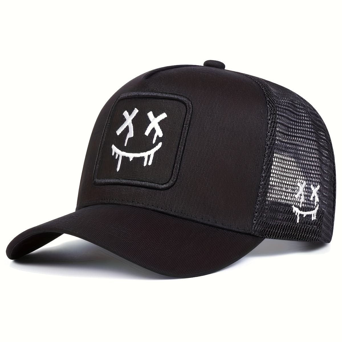 TEMU Unisex Polyester Baseball With Adjustable Closure, 100% Polyester, Inelastic, Casual Truck Driver Hat For Travel And Vacation - Fashionable Embroidered