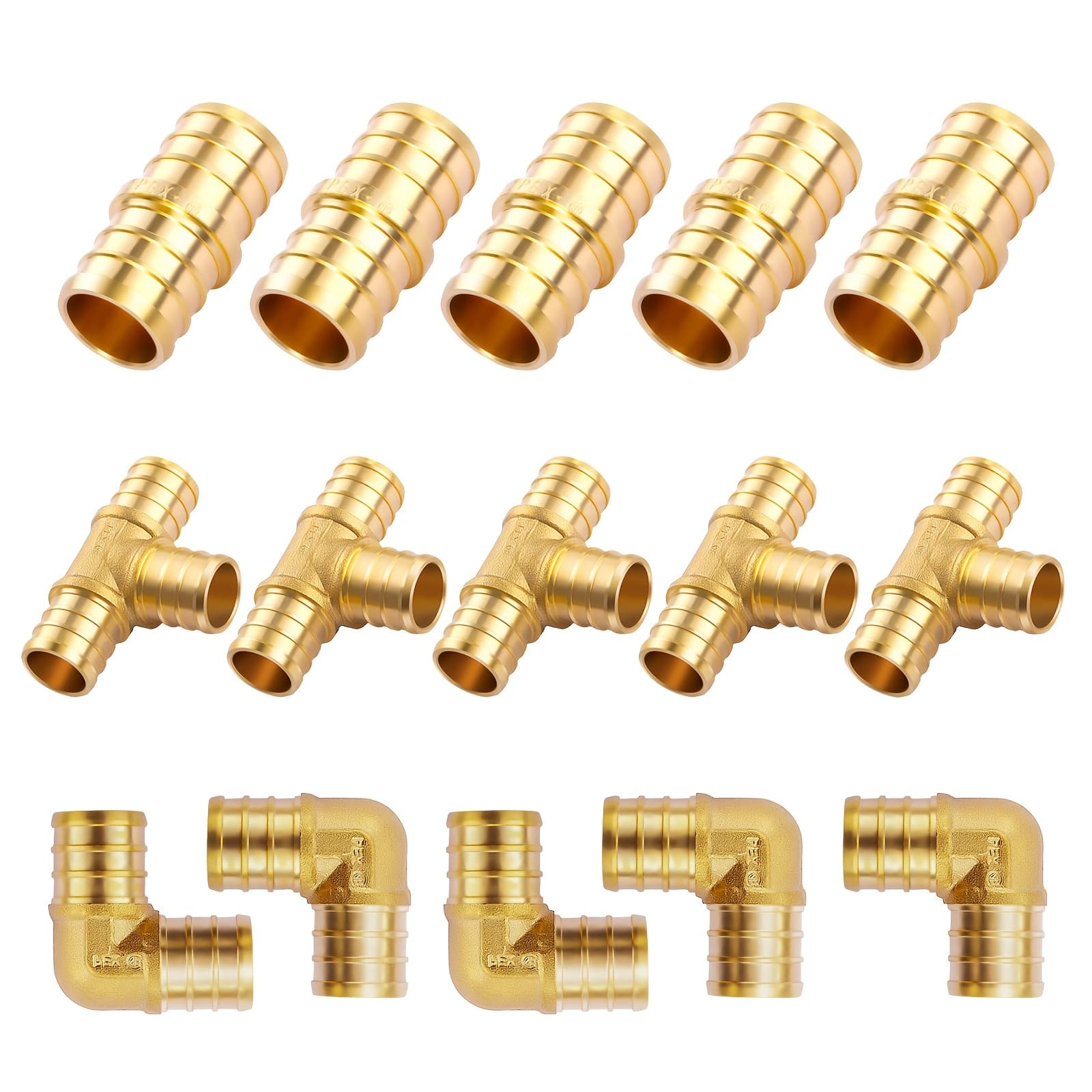 TEMU 1/2 Inch Pex Coupling (pack Of 15) Crimp Pipe Fittings
