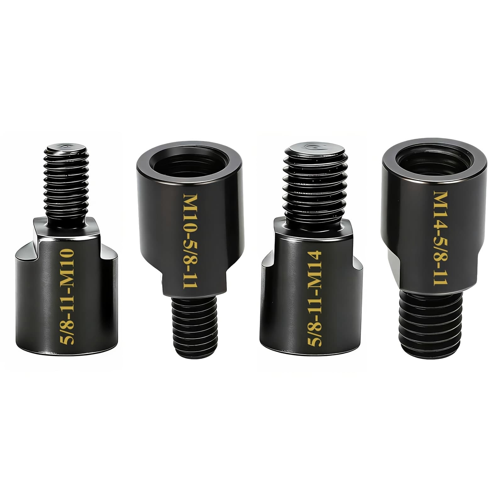 TEMU 4pcs Angle Grinder Attachment Converter, Thread Conversion Adapter, 5/8-11-m10, 5/8-11-m14, M14-5/8"-11, M10-5/8"-11, Interface Connector Adapter For Angle Grinder, Polisher & Drill Bit