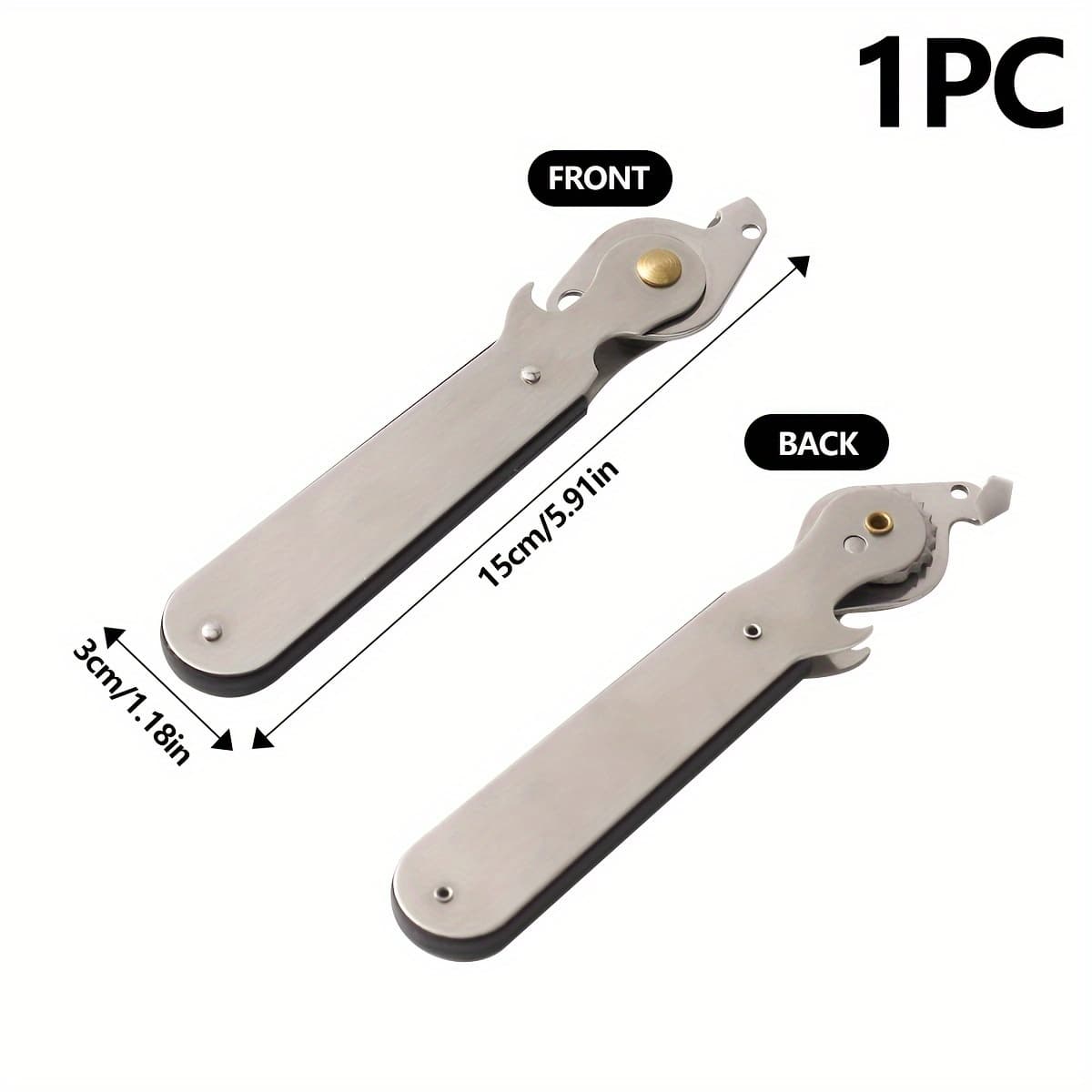 TEMU Stainless Steel Manual Can , Fruit Jar And Bottle Lid , Labor-saving Tool - Ideal Thanksgiving/christmas Gift
