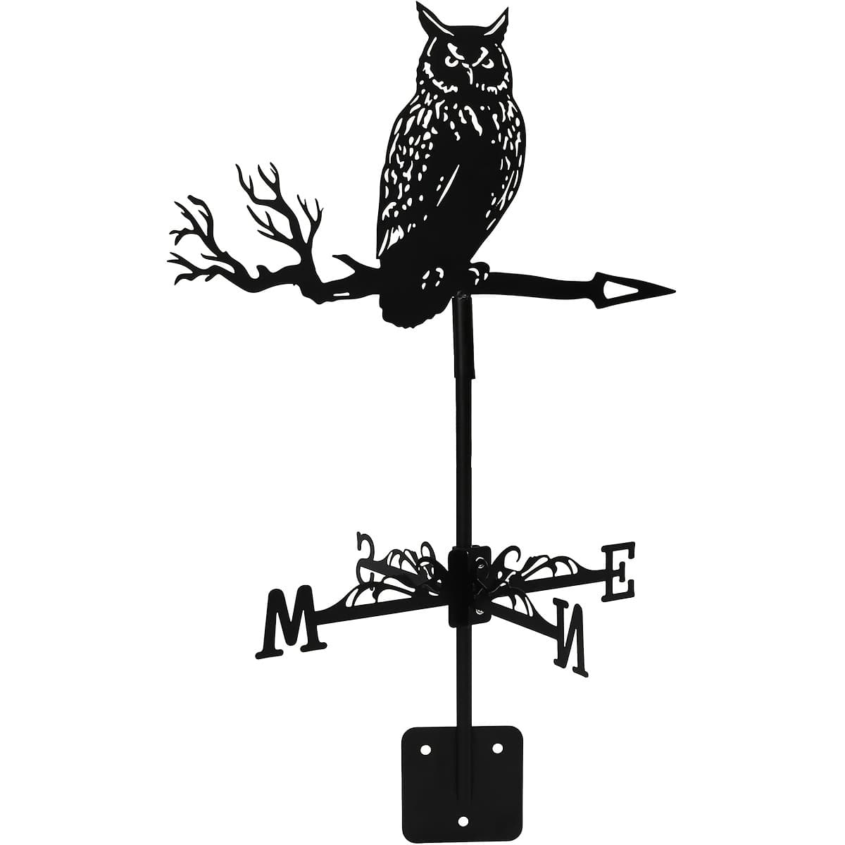 TEMU Owl Statue Metal Wind Vane, Roof Wind Indicator And Garden Decoration Tool