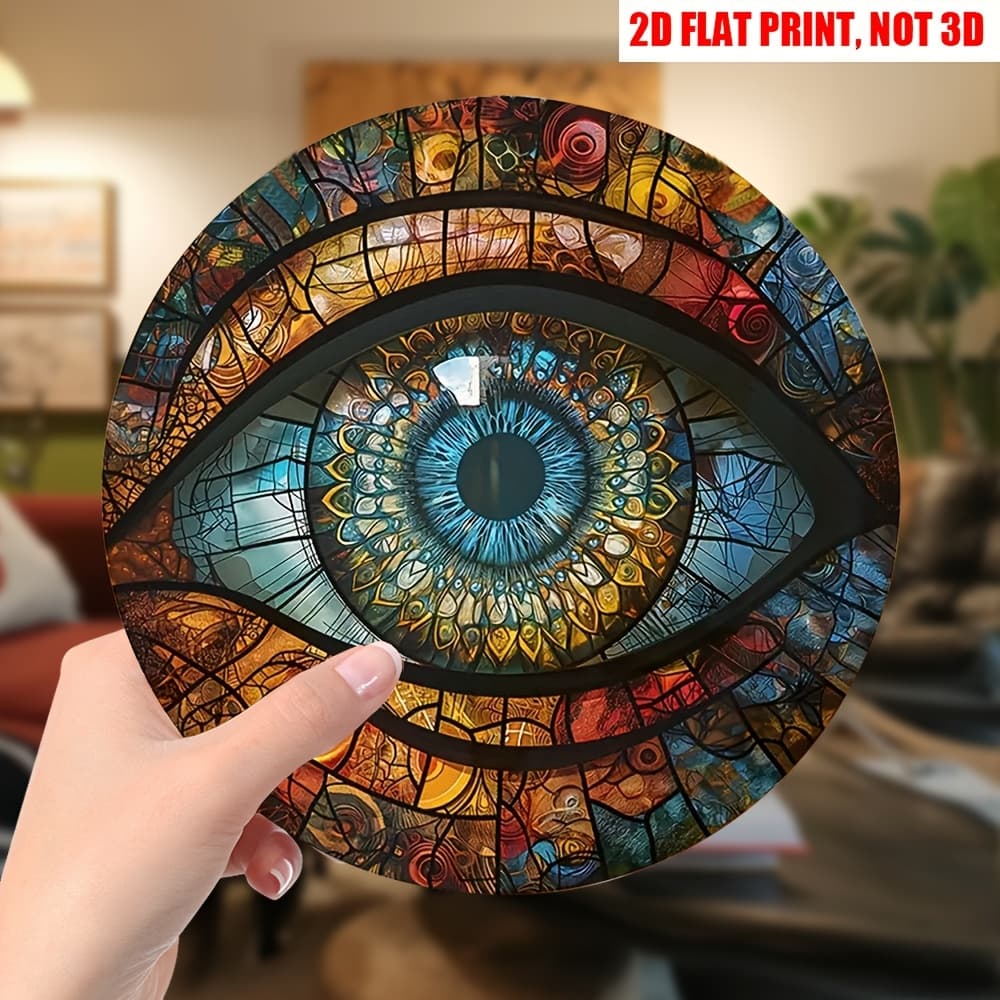 TEMU 2d Flat, 2d Flat Colorful Acrylic Double-sided Window Hanging - Vibrant Suncatcher, Round Shape, Garland Decoration, Bedroom, Home, Holiday Decor, Unique Gift Idea, 2d Flat
