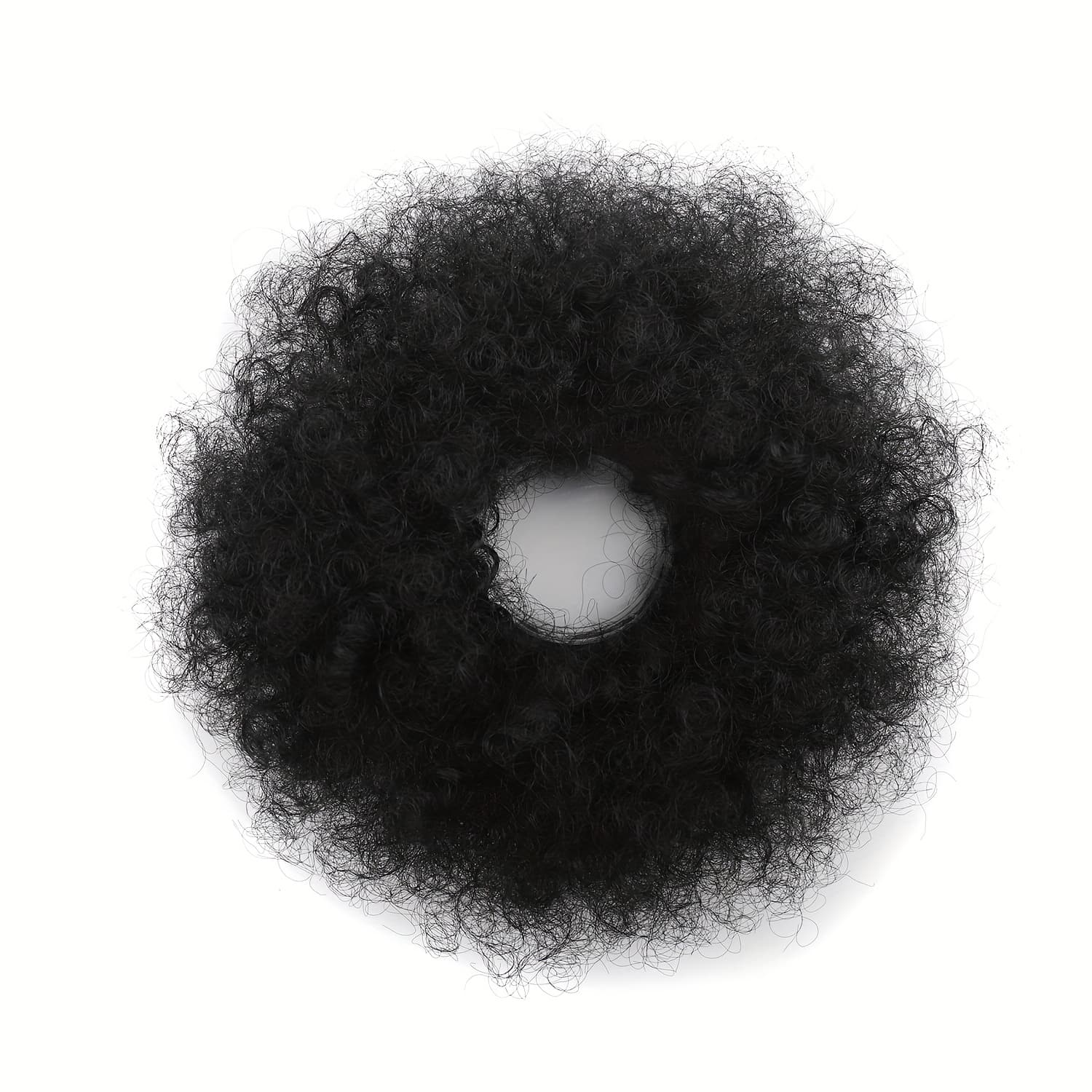 TEMU Explosion Hair Tie For Afro Puffy Curly Hair, Bun Hairstyle Hair Tie, Export Synthetic Fiber Curly Hair Tie
