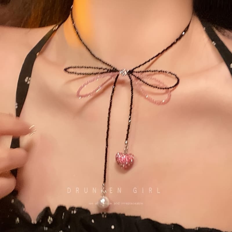 TEMU Women's Vintage Shell Choker Necklace With Bow & Tassel Pendant - Shell Beads, Elegant Everyday Gift For Wedding, Anniversary, - Wear