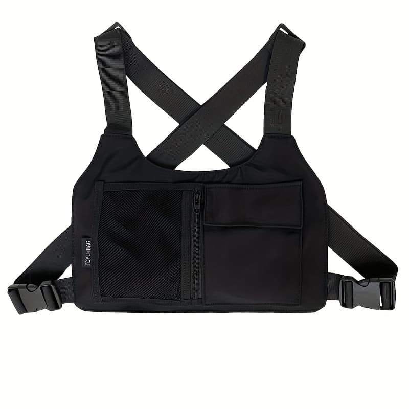 TEMU Men's And Women's Casual Sports Chest Bag, Multi-functional Cycling Lightweight Backpack For Hiking, Mountaineering, And Travel, Logo And Design May