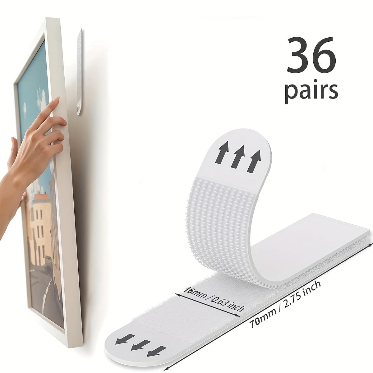 TEMU Heavy-duty Picture Hanging Strips, A+b Hangers, Removable And Damage-free Poster Hangers, Adhesive Wall Strips, Large Poster Hanging Strips