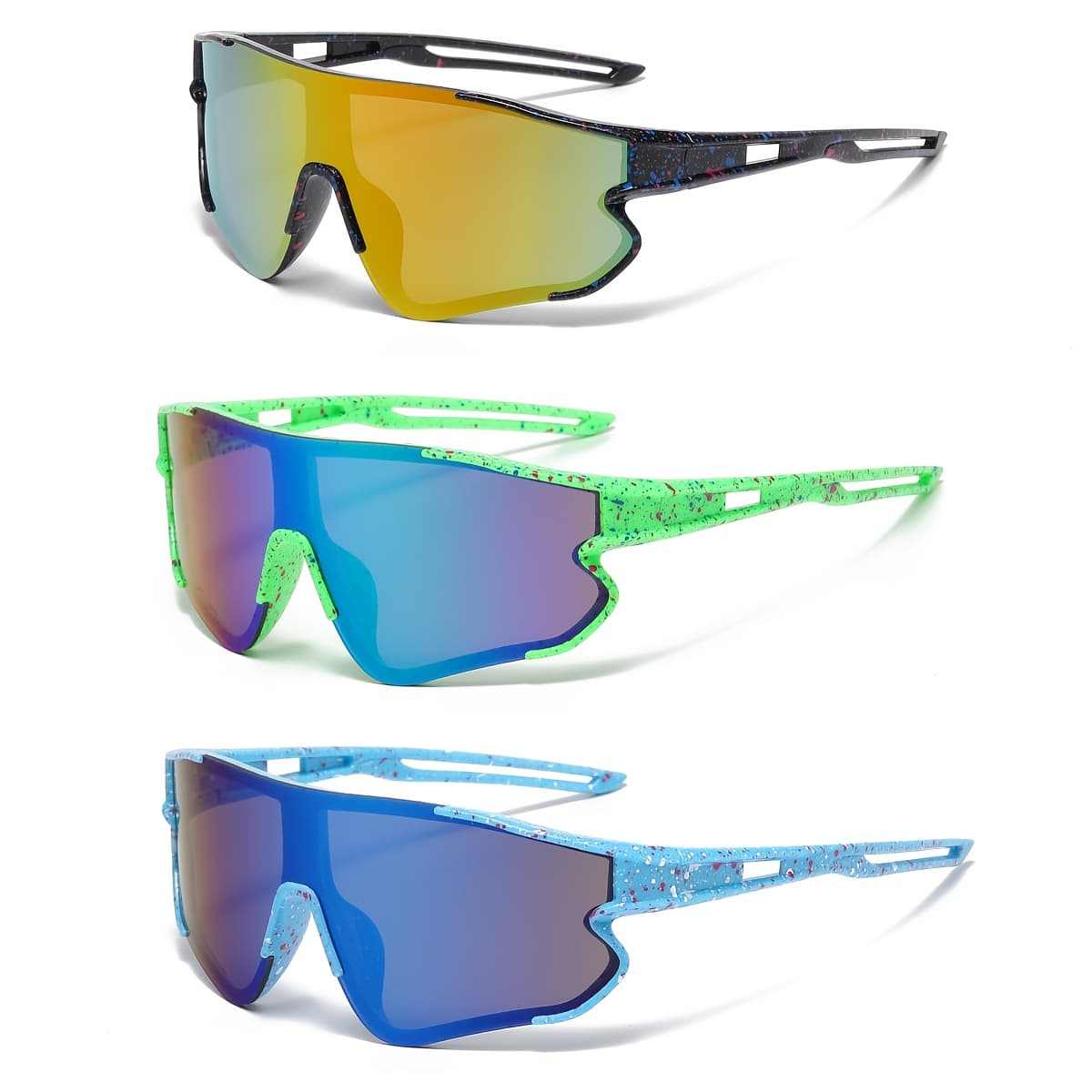 TEMU 3pcs, Y2k Graffiti One-piece Glasses, Christmas Gifts, Suitable For Old Christmas And New Year Holiday Gifts, Festivals, Gifts, Easter