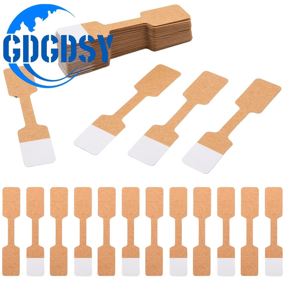TEMU 200pcs Gdgdsy Blank Self-adhesive Tags Suitable For Jewelry, Crafts, Retail - Blank Paper Labels For Bracelet,, For Small Price Stickers, Portable & Cardstock Tags