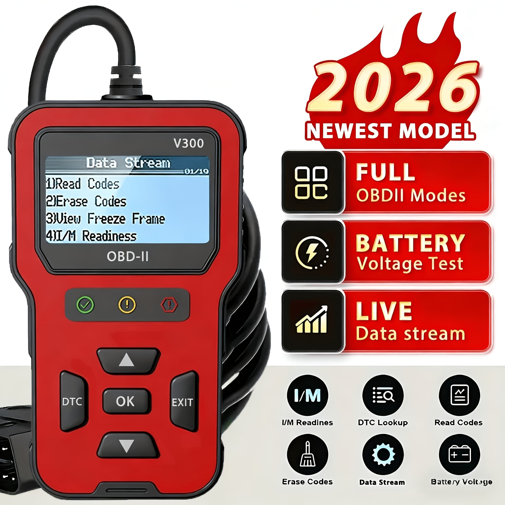 TEMU Rodedio [advanced Scanner] Advanced Scanner Tool - Professional Code Reader & Scan Tool For Live Data, Check Engine Light, And Diagnostic Code Reading - Ideal For Mechanics And Car Owners 2025