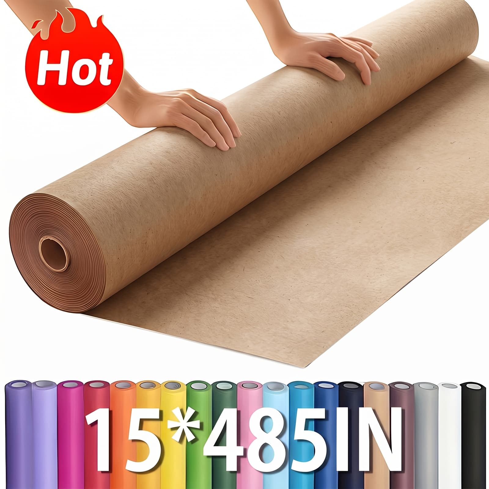 TEMU Paper Roll - Ideal For Gift Wrapping, Packing, Moving, Postal, Shipping, Parcel, Wall Art, Crafts, Bulletin Boards, Floor Cover Or Table Runner (80 Gsm)