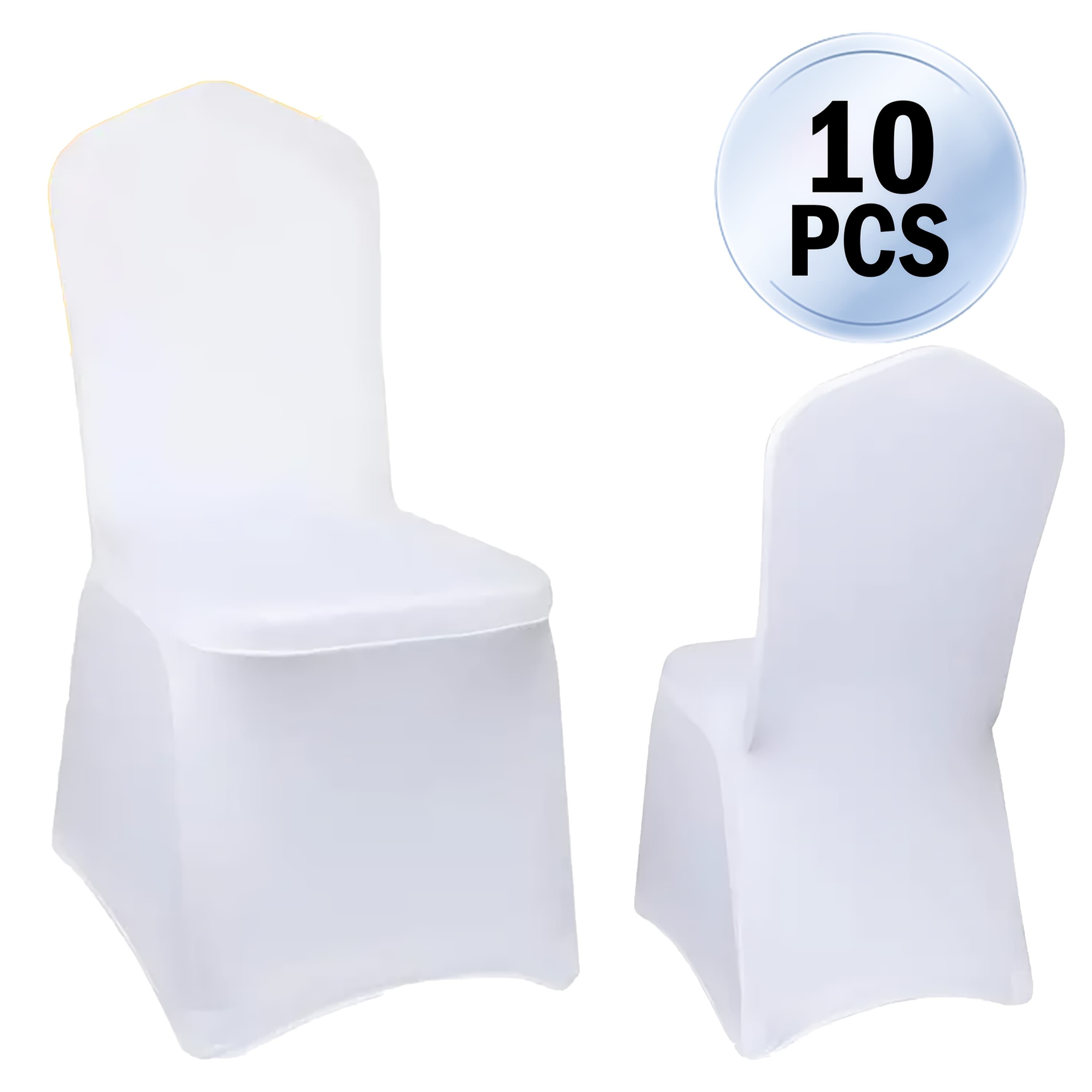 TEMU 10pcs Chair Covers Spandex Chair Cover Stretch Slipcovers For Wedding Party Dining Banquet Flat-front Chair Covers