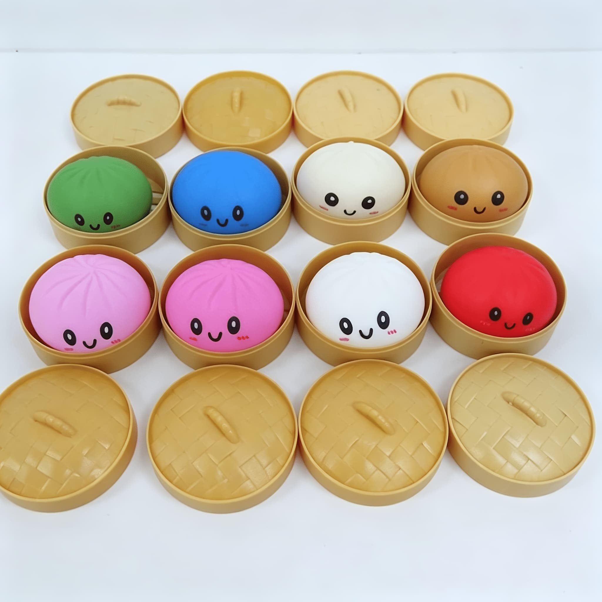 TEMU 3pcs Random Bun Toys With Package Box, Face Big Kneading Music Decompression Simulation Kneading Music Slow Rebound, Without Battery