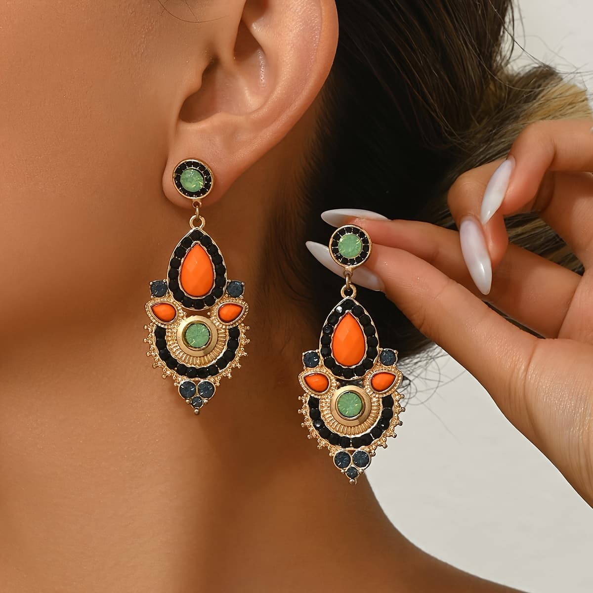 TEMU Ethnic Court Style Ear Tassel