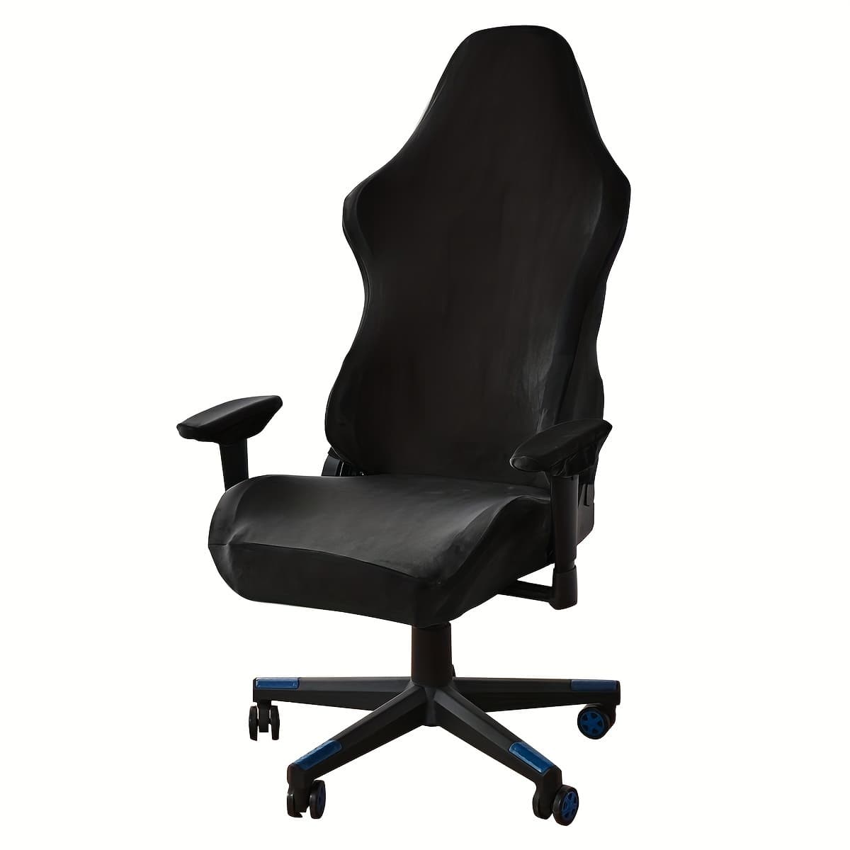 TEMU 1 Set Of Silver Plush Elastic Gaming Chair Cover