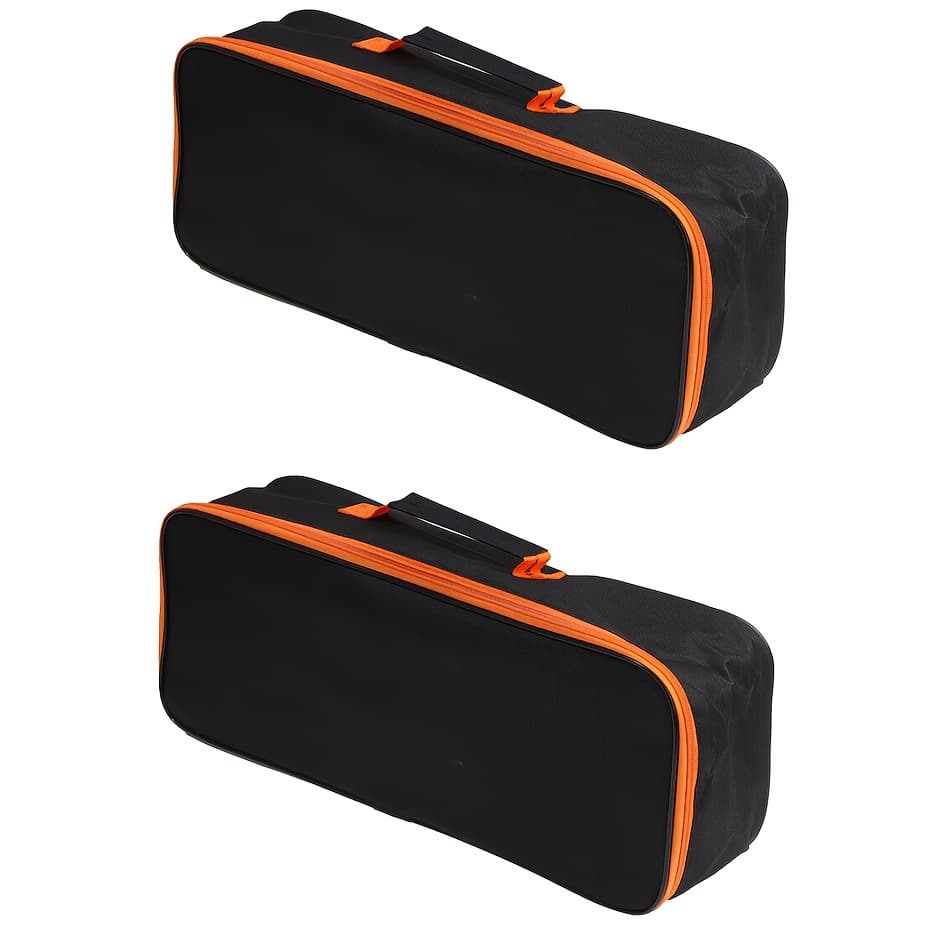 TEMU 2pcs Small Canvas Zipper Bags Tool Pouch Tote Bags Storage Organizer Portable Storage Bag Foldable