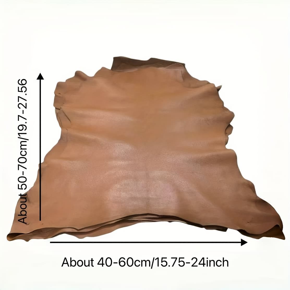 TEMU Premium Sheepskin Leather, Genuine Brown Full Grain Leather, 0.8-1.0mm Thickness And Soft Texture, For Clothing, Earrings, Bags, Phone Cases, Crafts, And Hair Accessory Projects