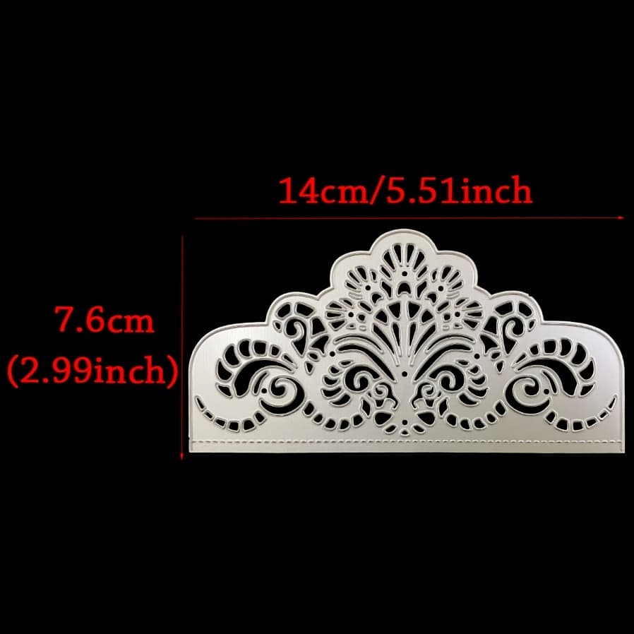 TEMU New Lace Flower Edge Metal Cutting Dies Background Frame Dies For Diy Scrapbooking Album Birthday Card Making Paper Craft