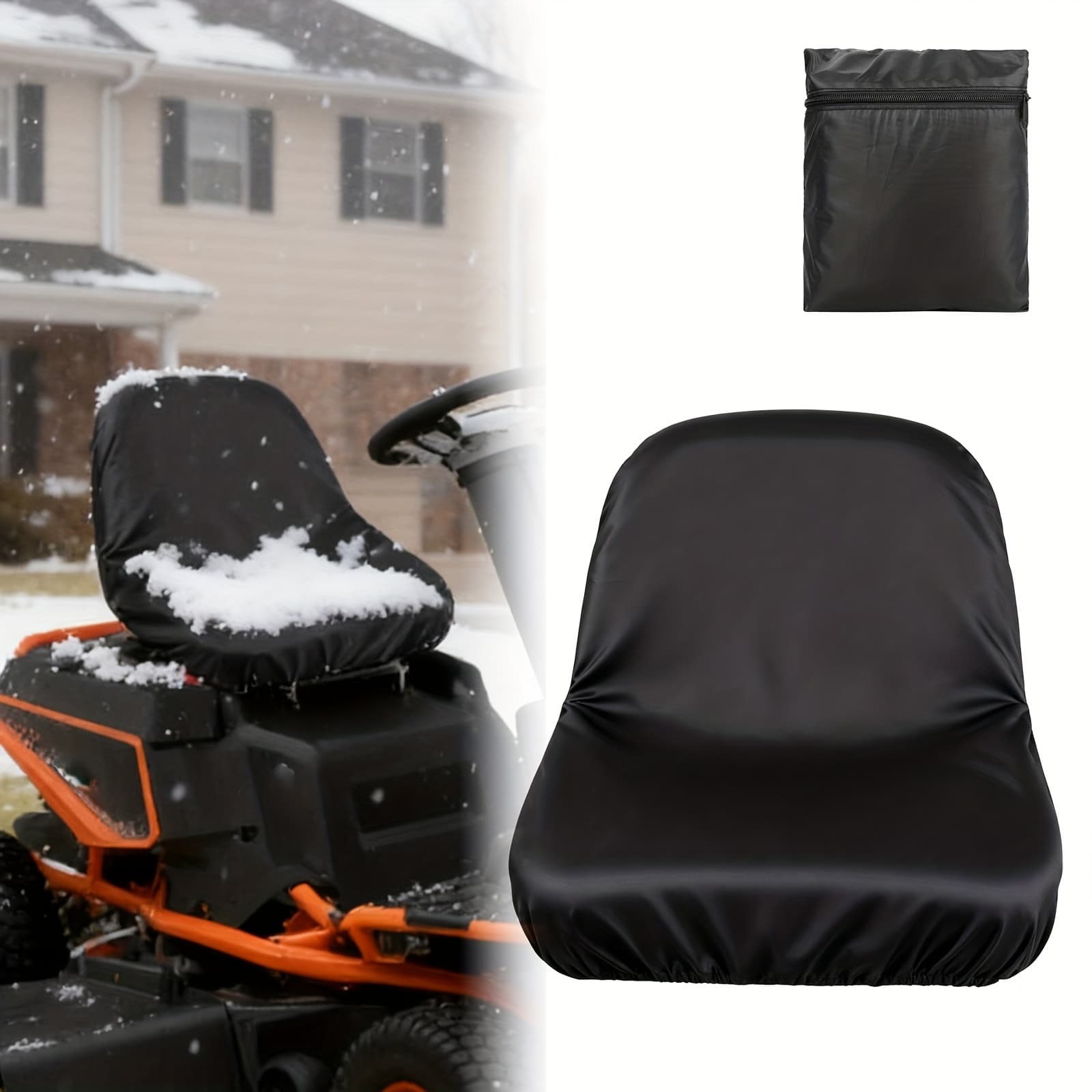 TEMU Durable Seat Cover For Riding Lawn Mowers, Tractor Seats From All Weather , Featuring Elastic Straps For A Universal Outdoor Machinery