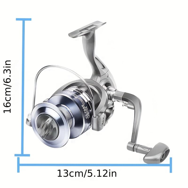 TEMU 4000 Rpm Special Genuine Fish Wheel Aluminum Alloy Long-range Cast Wheel Metal Rocker Arm Micro-route Fishing Wheel Sea Rod