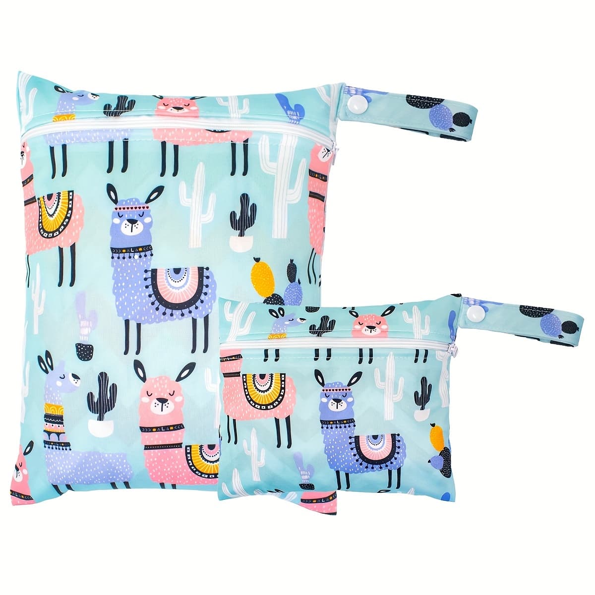 TEMU 2pcs, Reusable Wet Bag With Zipper Pockets & Handle, Washable Laundry Bags For Baby Adult Clothes Travel Beach Pool Daycare Exercise Swimsuits