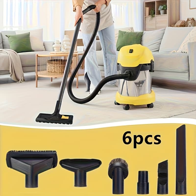 TEMU 6pcs Heavy-duty Vacuum Accessory Set, Including Crevice Nozzle, Wall/window Nozzle - Suitable For Nt18/1, Nt25/1, Nt30/1, Nt38/1, Wd1, Wd2, Wd3, Ds5500, Mv2 A2004/a2024 - Multi-scene Use