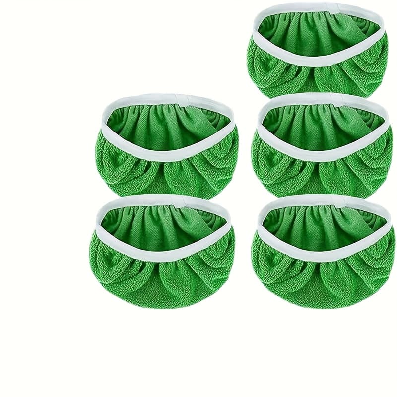 TEMU 5 Reusable Mop Pads, Washable And Durable Flat Floor Cloth, Absorption Suitable For Dry And Wet Cleaning And Dust Removal, Polyester Fiber, Clean Without (excluding Mop)