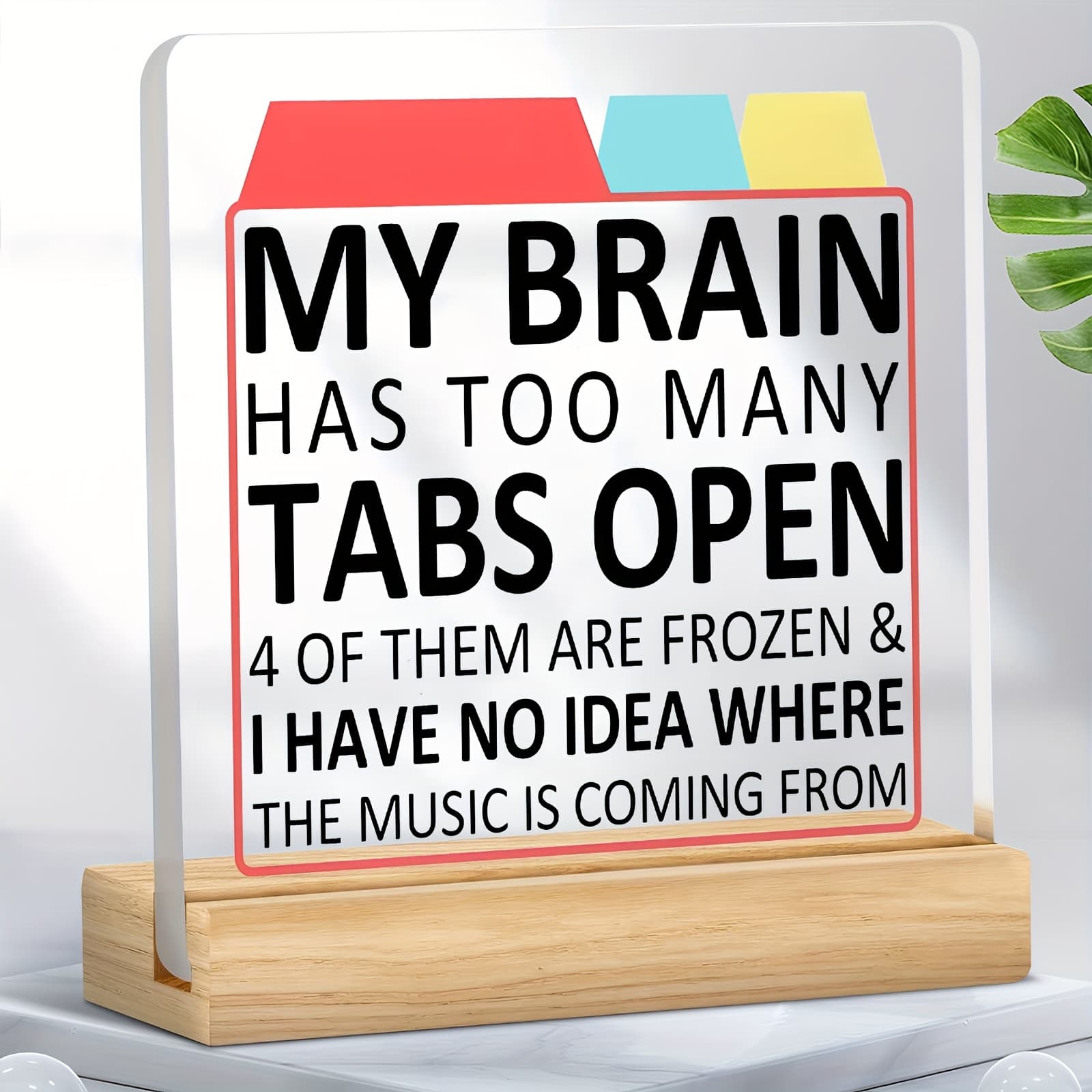 TEMU 1pc, Humor Funny Desk Decoration, Has Open, Desk Home Bedroom Office Decorative Ornament, Refreshing Gift For Colleagues , Thanksgiving Gift, Christmas Gift