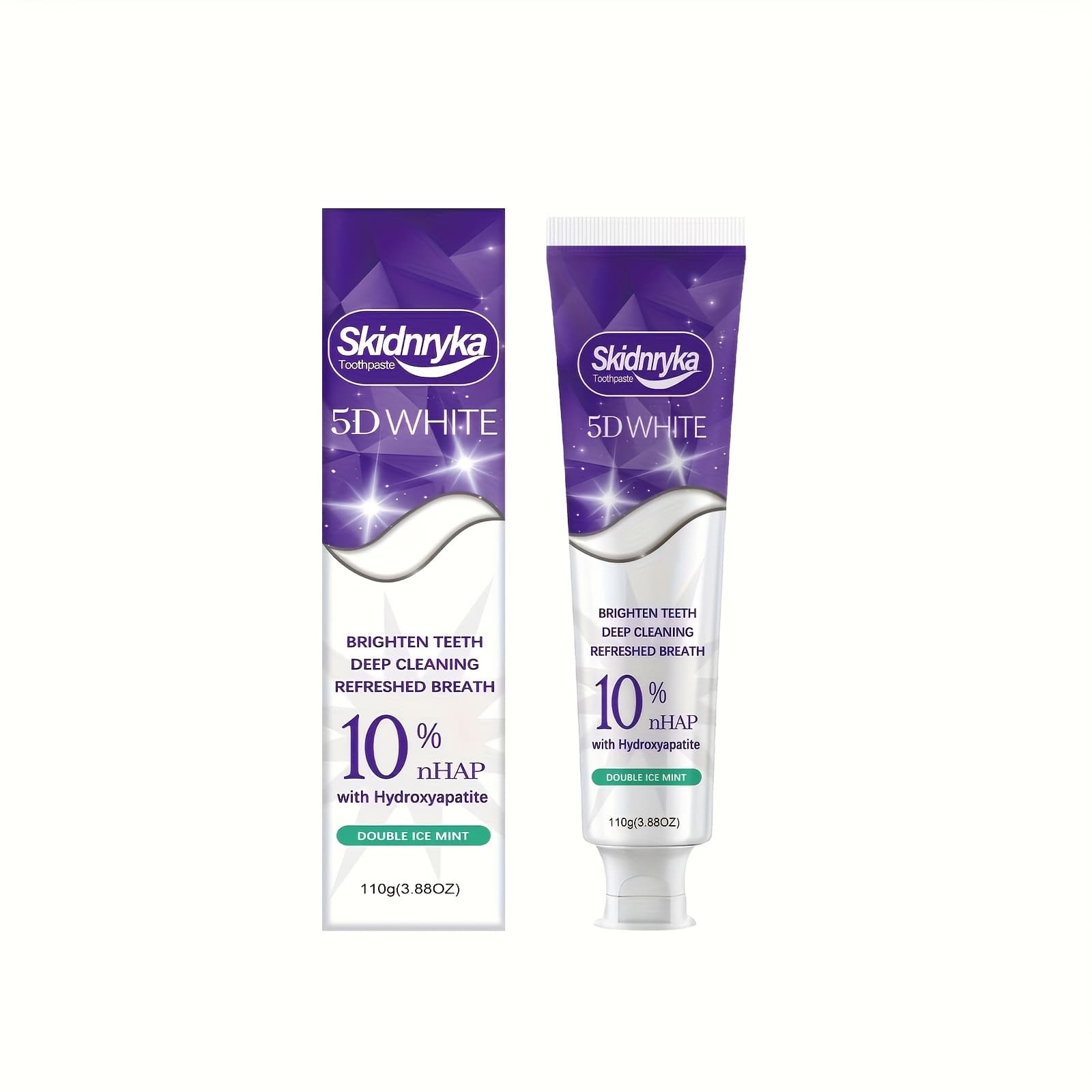 TEMU 5d Toothpaste, 10% Purple Hydroxyapatite Nano Toothpaste, Deep Cleansing Smile, Fresh Mint Breath, Gentle Care For Gums, Suitable For Home And Travel, Ideal Oral Care Gift For Men And Women