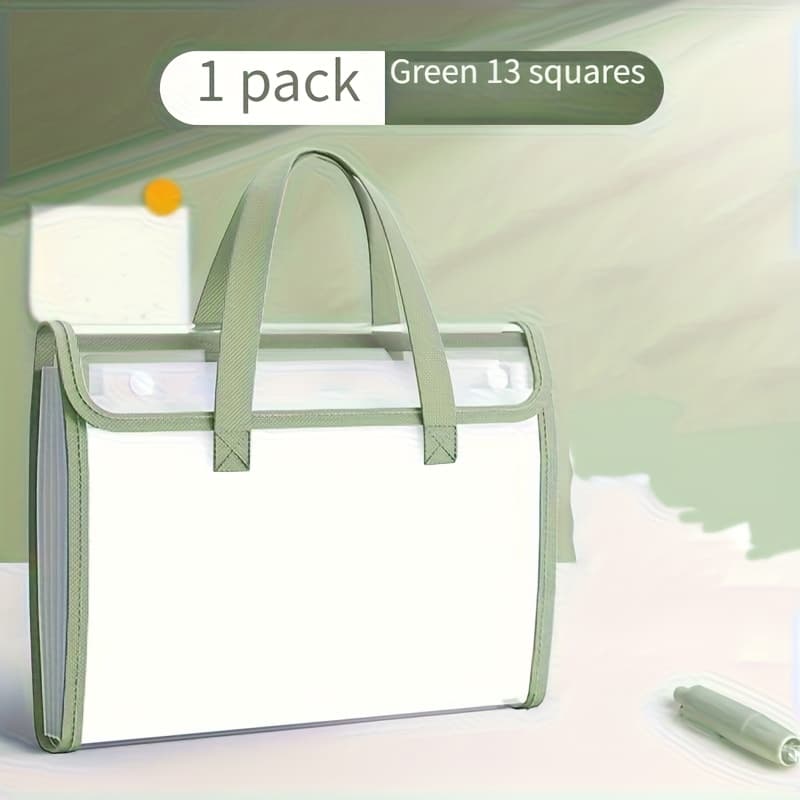 TEMU This Portable Expandable Accordion File Folder Has 13 Pockets And Is Suitable For A4-sized Envelopes, File Storage Boxes, File Bags, Organizers, And Is Suitable For Home, School And Office Use.