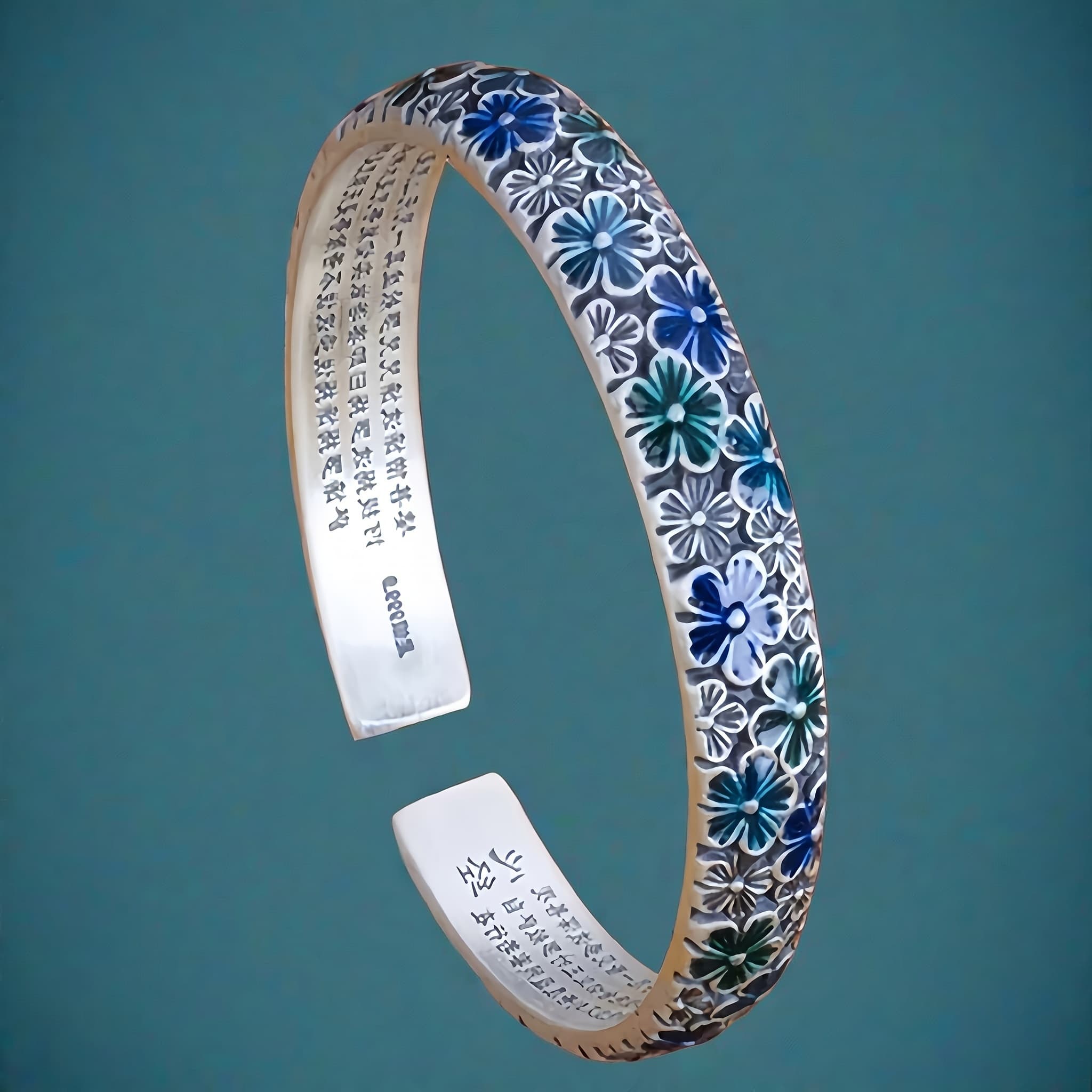 TEMU Full Silver S999 Bracelet Sterling Silver Bracelet Ladies' Bracelet To Give Girlfriend A Holiday Gift