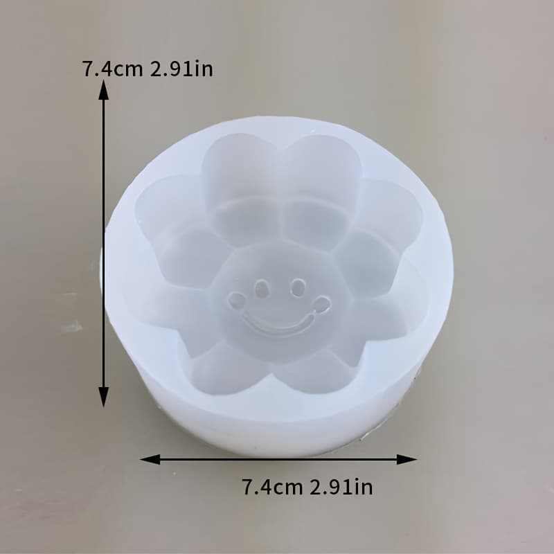 TEMU 1pc, Sunflower Silicone Mold Cheese Aromatherapy Gypsum Candle Soap Mold