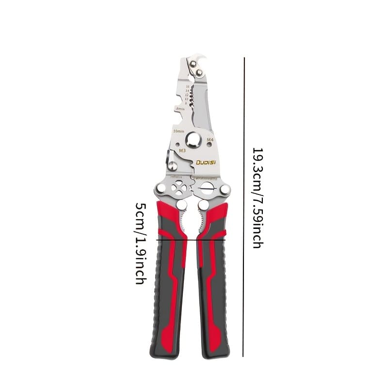 TEMU Foldable Multifunctional Electrical Wire Stripper, Durable Precision Tool, Suitable For Cutting, Crimping And Peeling, Wire Stripper Cable Stripper Wire Stripper Tool