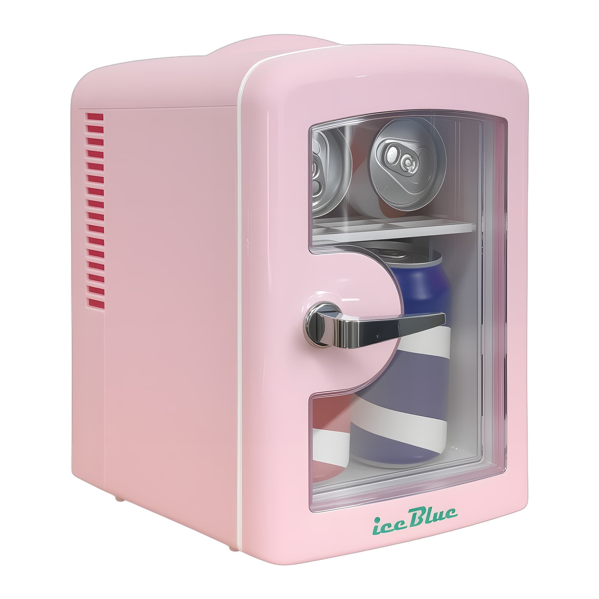 TEMU 1.06-gallon Portable Mini Refrigerator And Cooler - For 6 Cans, Operates , Perfect For Storing Skincare Products, Beverages, Food, , Ideal For Bedrooms, Offices, And Dorms, Green Color