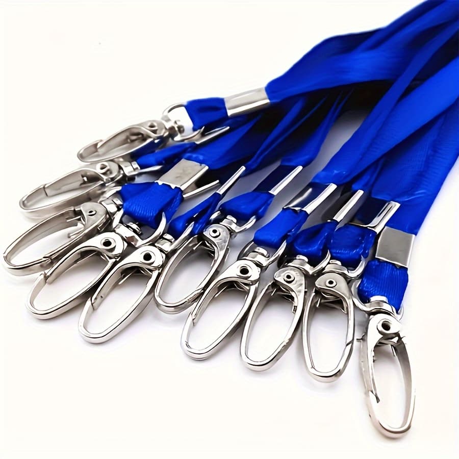 TEMU 2d 10pcs Lanyards & Bulk Lanyards For Id Badge Holders, Durable Braided Badge Lanyards With Clip Swivel Hook