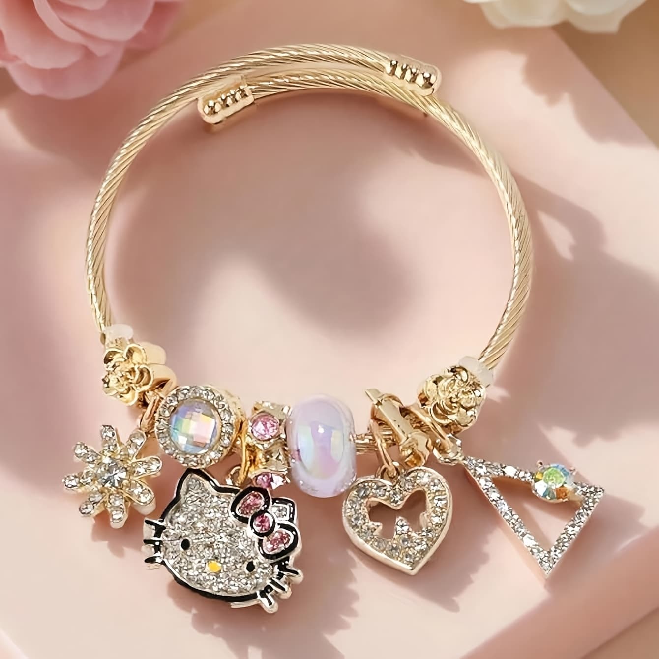 TEMU 1pc Adjustable Friendship Bracelet From The Hello Kitty Collection