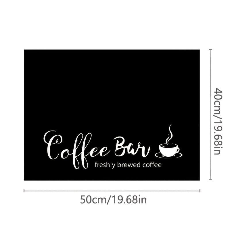 TEMU Black Coffee Theme Drying Mat, Stylish Coffee Mat, High-quality Polyester, Non-slip Rubber Base, Multi-functional Kitchen Counter Mat, Coffee Bar Accessory, Brewing Theme Dish Drying Mats