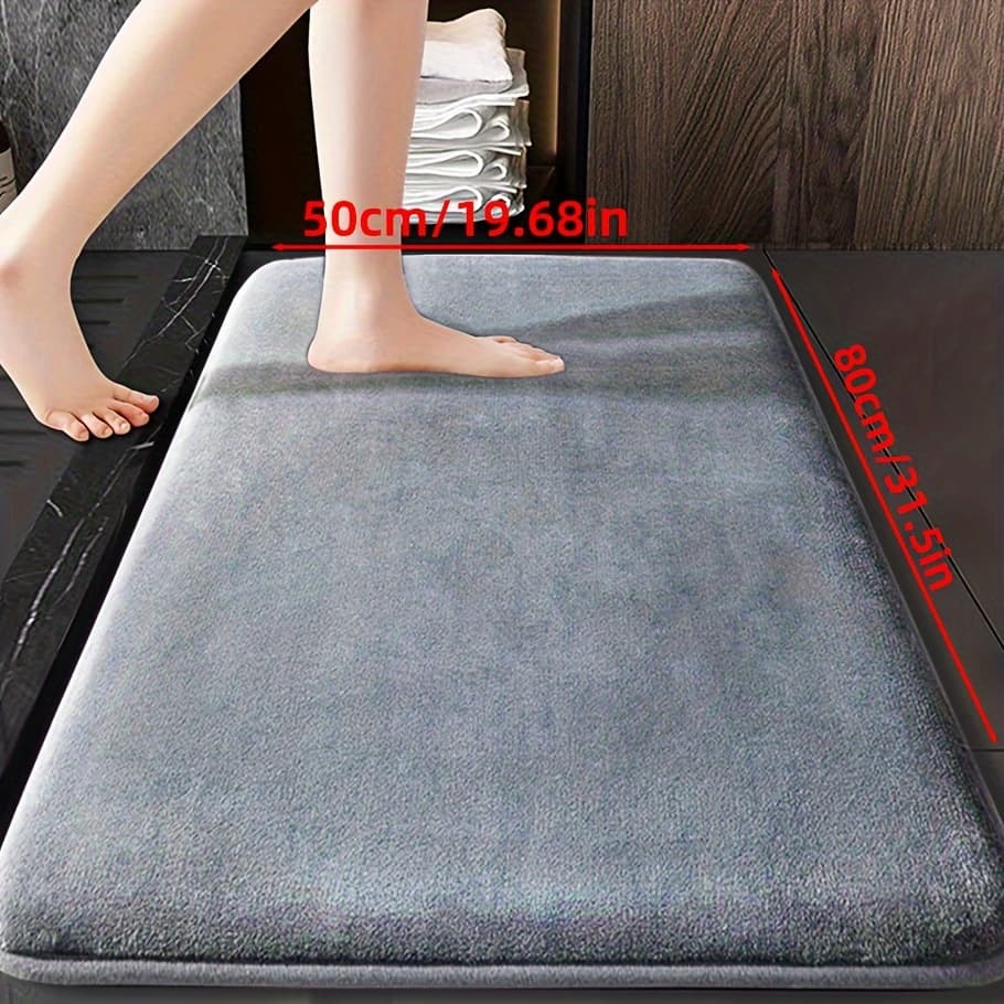 TEMU Non-slip Bath Rug Suitable For Shower, Bathtub, Bedroom & Living Room - Thick Cushioned Soft Machine Washable With Backing, Modern Geometric Mat For Bathroom, Durable Covering