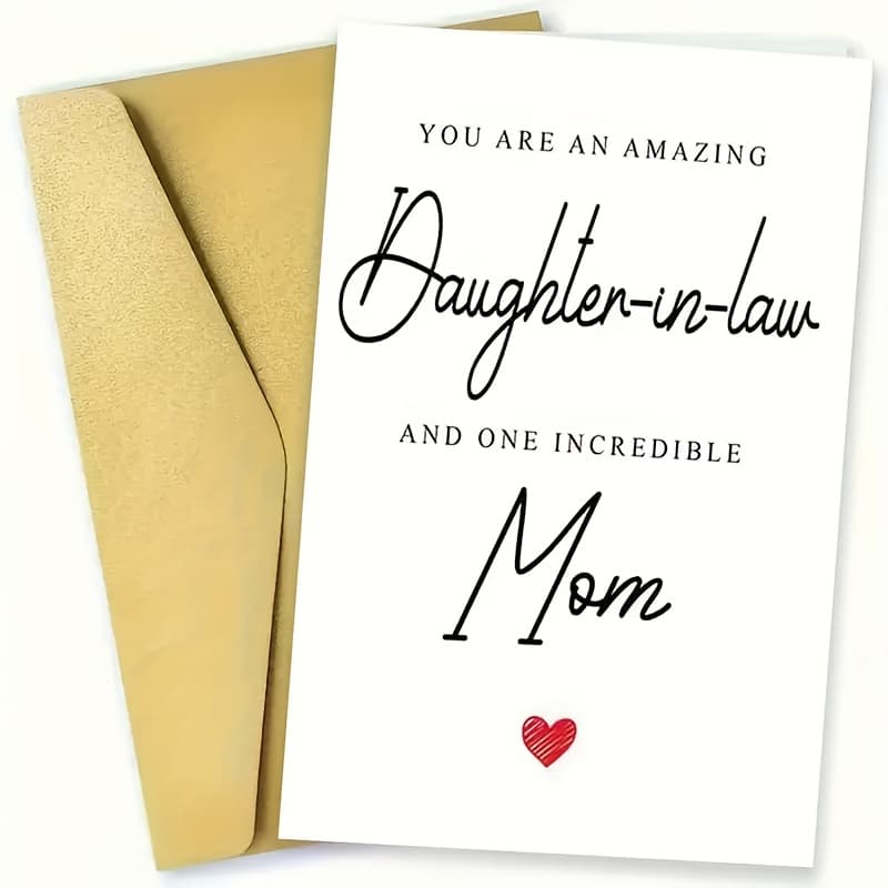 TEMU 4pcs (2 Greeting Cards + 2 Envelopes) | You Are An Amazing Daughter-in-law And Mom - A , Birthday Or Greeting Card With A Red Envelope And , A Gift For Mom