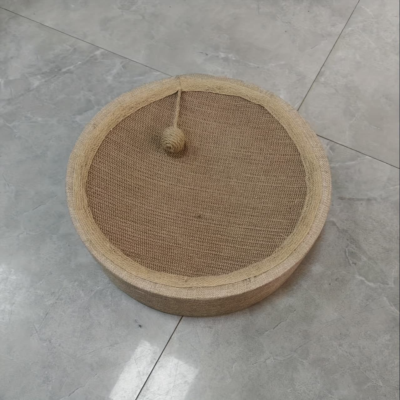 TEMU Durable Sisal Cat Litter Scratching Leisure Sofa - Round Scratching Board And Comfortable Cat Nest