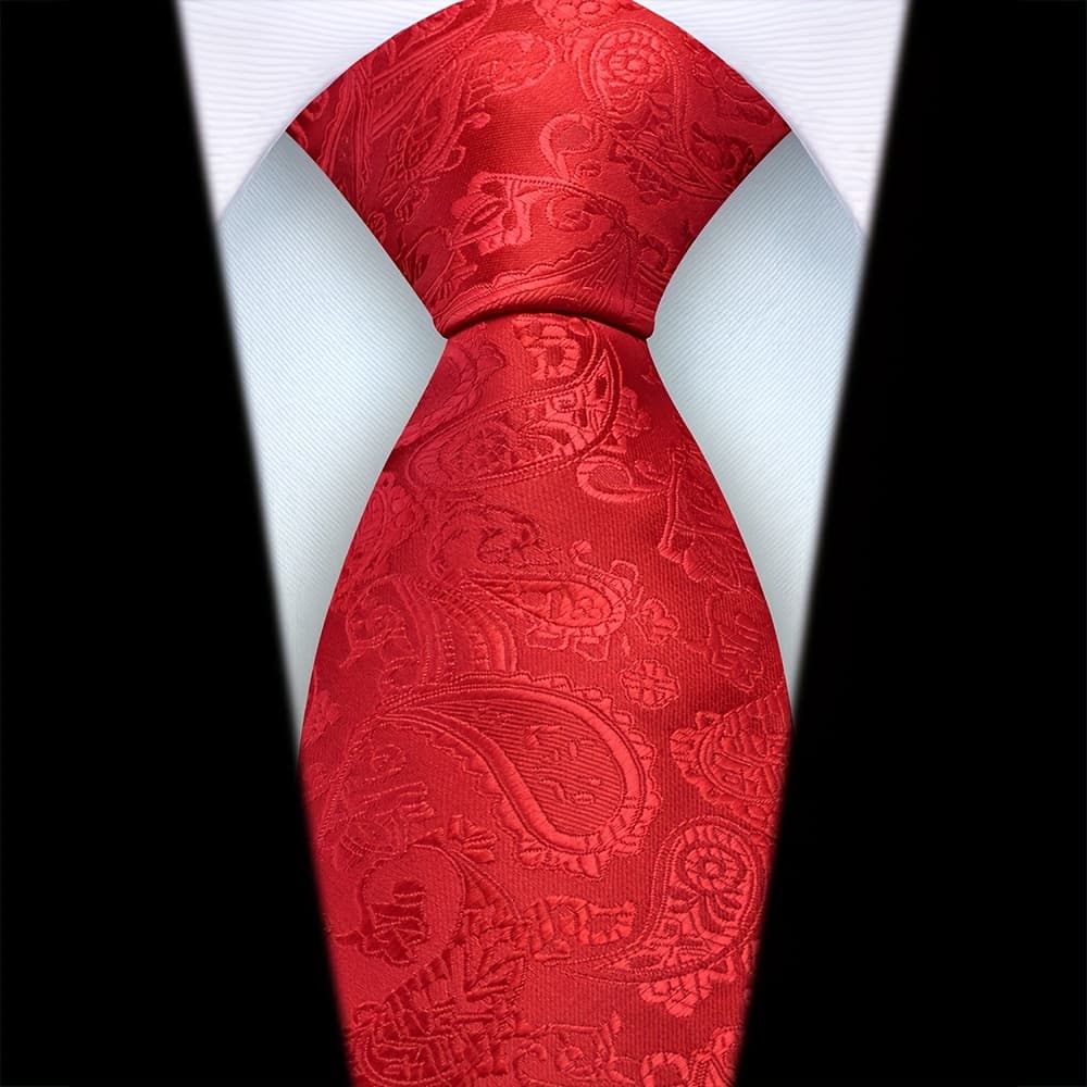 TEMU High-quality Classic Paisley Tie - 8cm Width, Suitable For Wedding, Party, Dance, And Business Events - Made Of Polyester With Sateen Weave