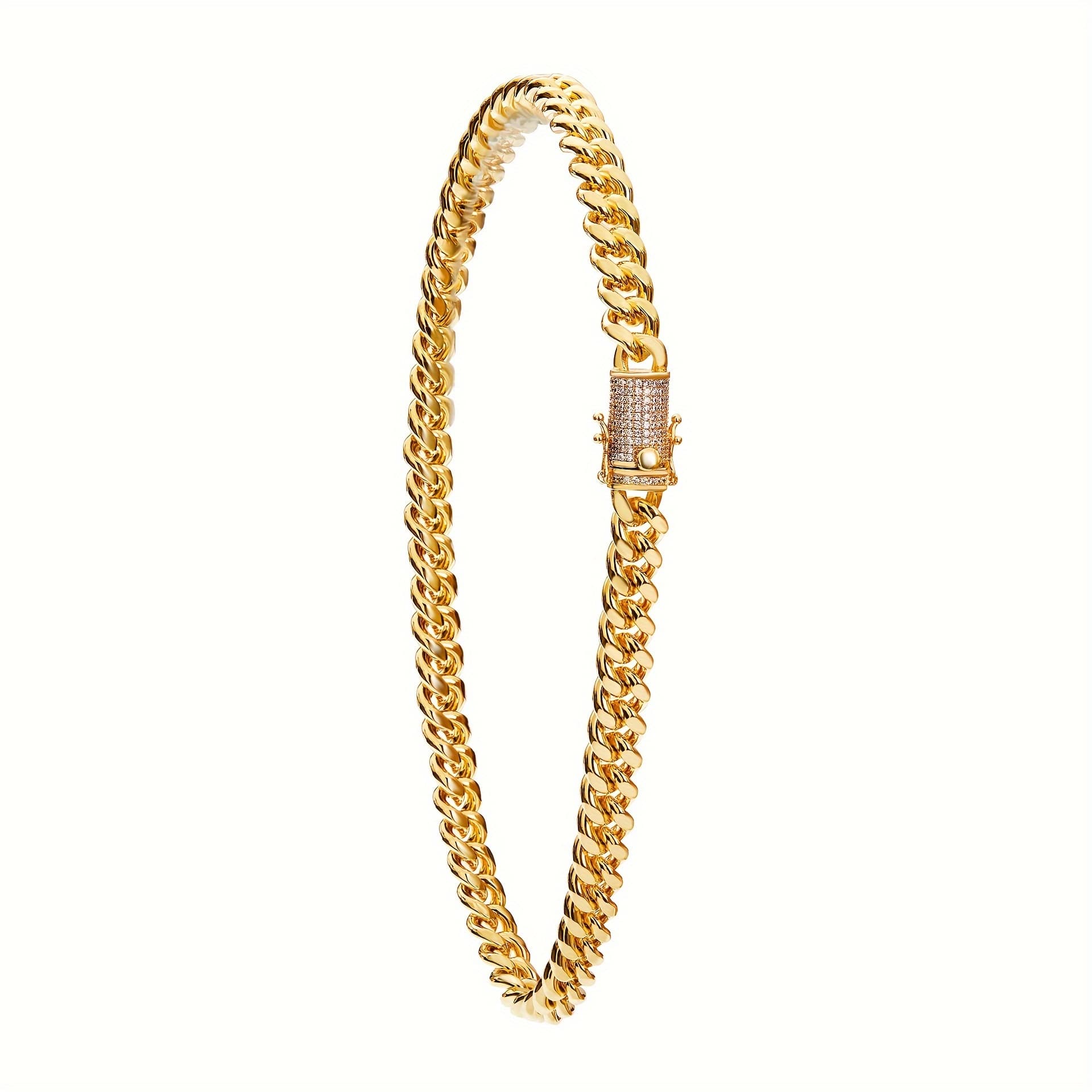 TEMU 1pc Men Steel Bracelet