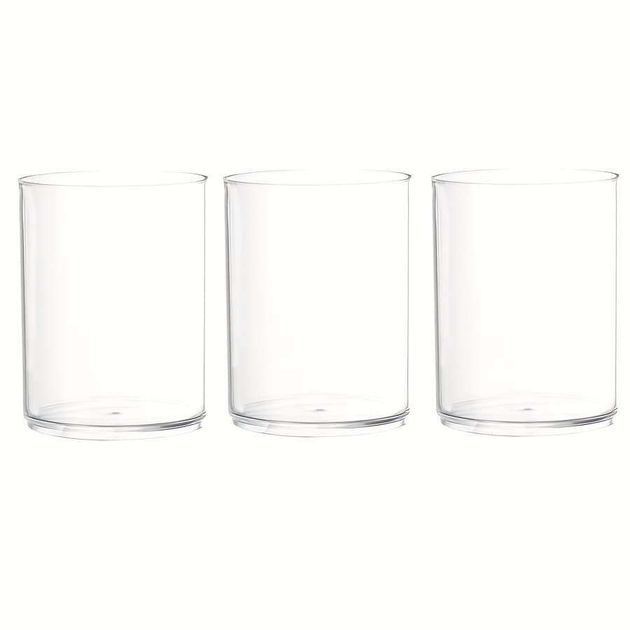 TEMU 3pcs Hurricane Candle Holders Clear Acrylic Candle Holders For Pillar Candles Floating Candles, Wedding Christmas Home Decor Cylinder Hurricane Vases For Centerpieces