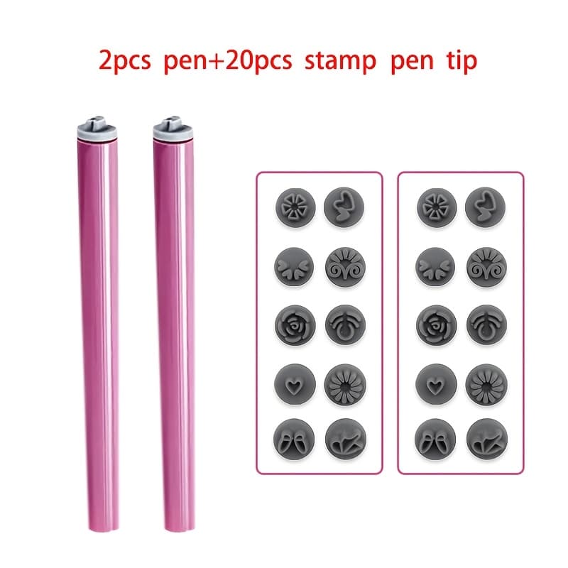 TEMU 12/22pcs Nail Painting Set, Flower & Pattern Nail Stamp Tool, Nail Impression Kit