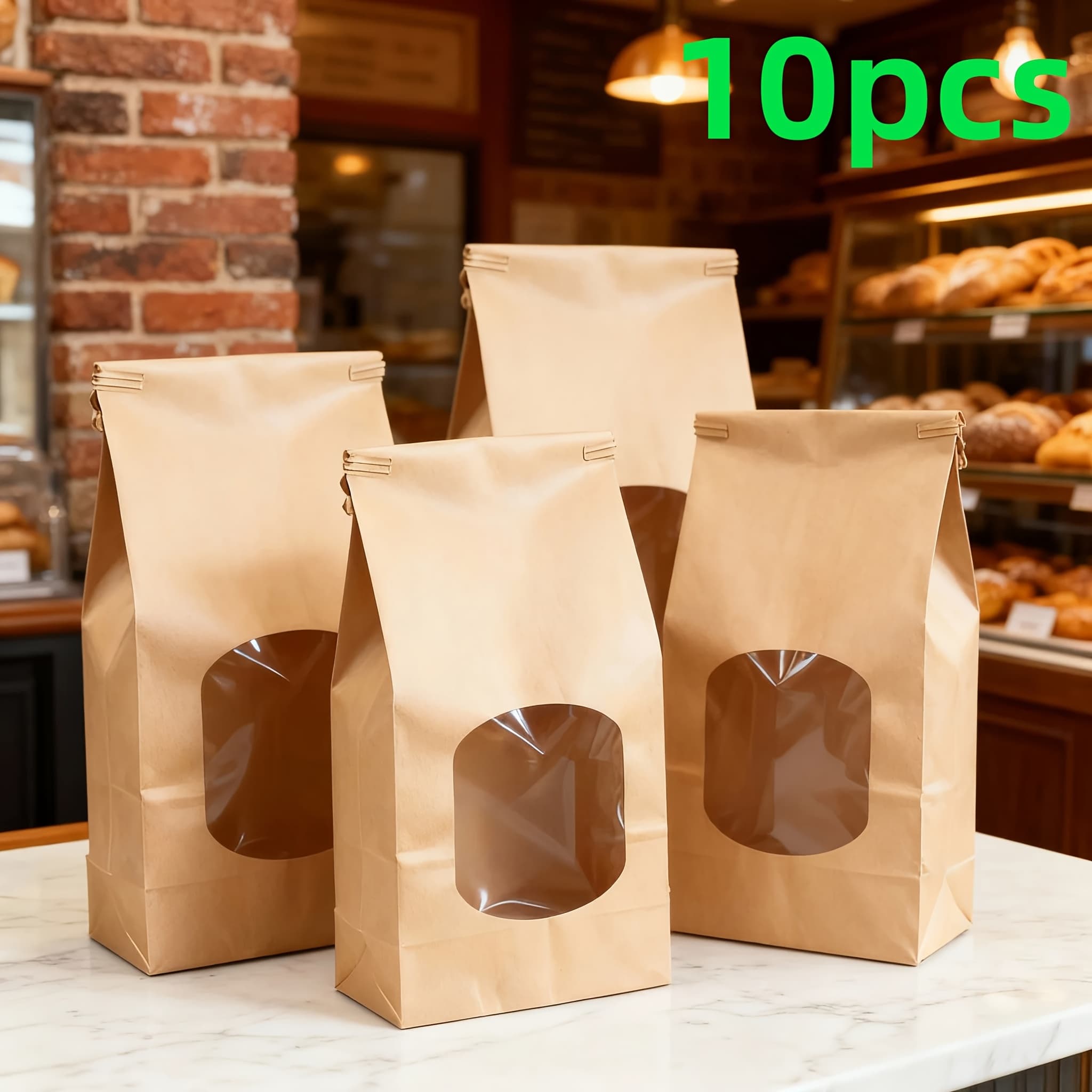 TEMU Paper Bags With Clear Window, Self-sealing Gift Packaging Pouches Craft Jewelry Small Item Storage Bags, Stationery, Electronic Additions, Dried Goods, Samples, Craft Packaging Storage Bags