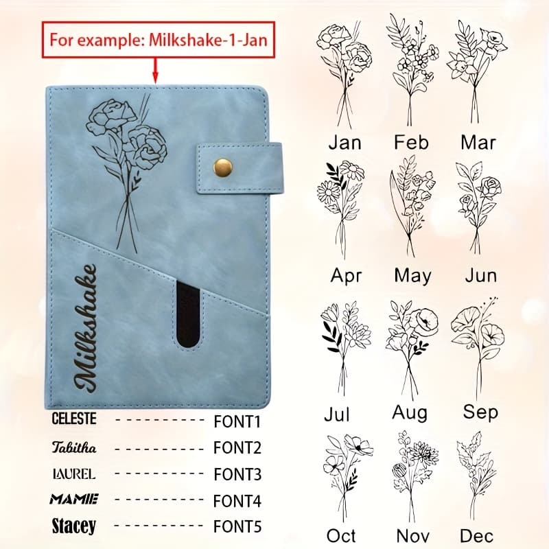 TEMU Personalized A5 Horizontal Line Leather Notebook, Customized Notebook Memo Pad, As A Supplies Notebook, 200 Pages Of 100gsm Thick Paper, Suitable For Travel Notebooks For Going Out And Working