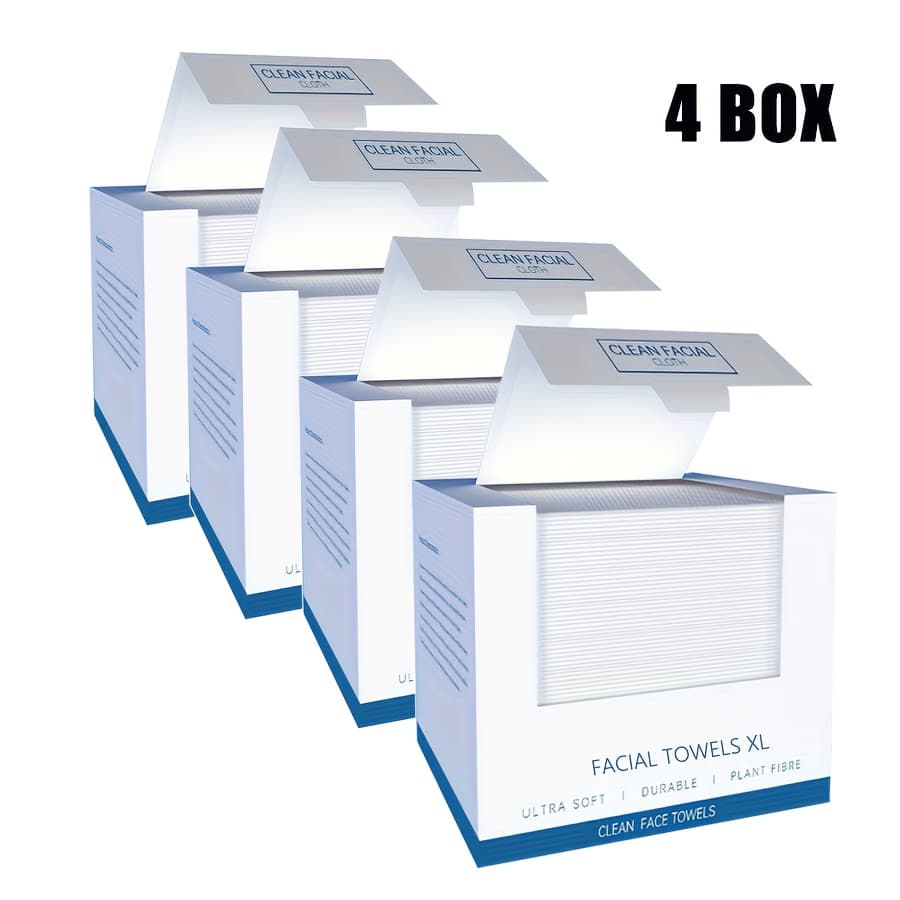TEMU 26*30cm Disposable Facial Tissues, Face Towels, Cleaning Towels, Soft And Skin-friendly, Reusable. Suitable For Skincare, Makeup Removal, Facial Cleansing, And Care. 40 Sheets/box